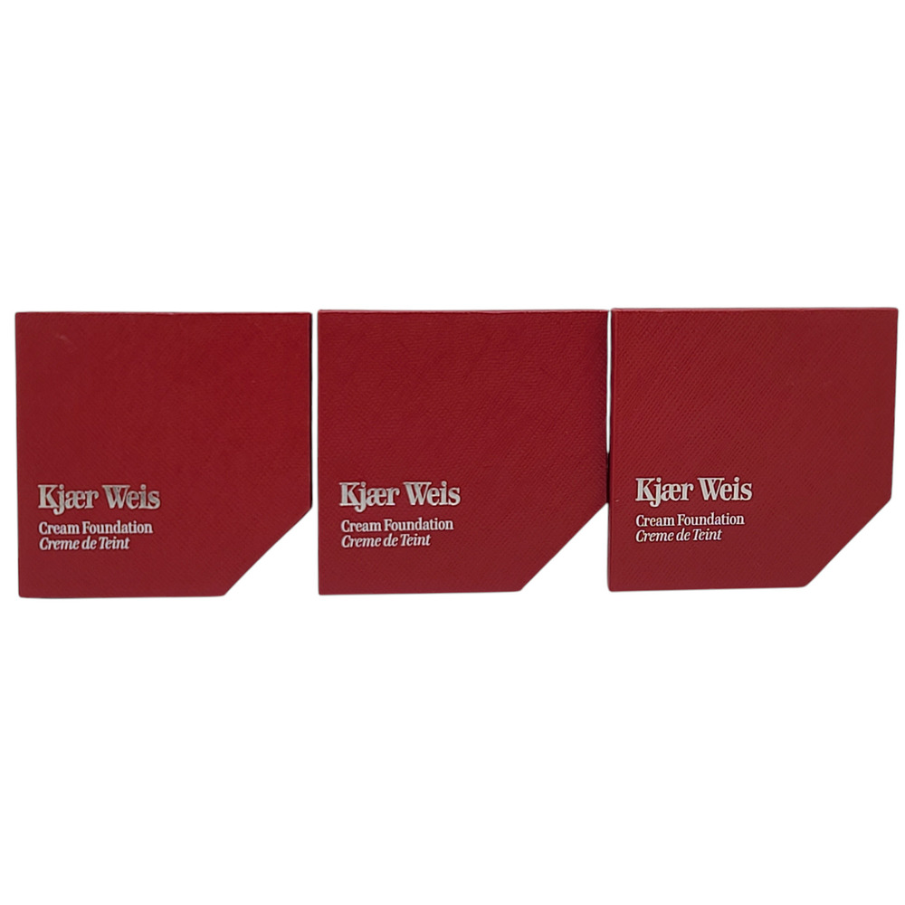 3 Pack Kjaer Weis Foundation Red Edition Refillable Compact Case Compact Only